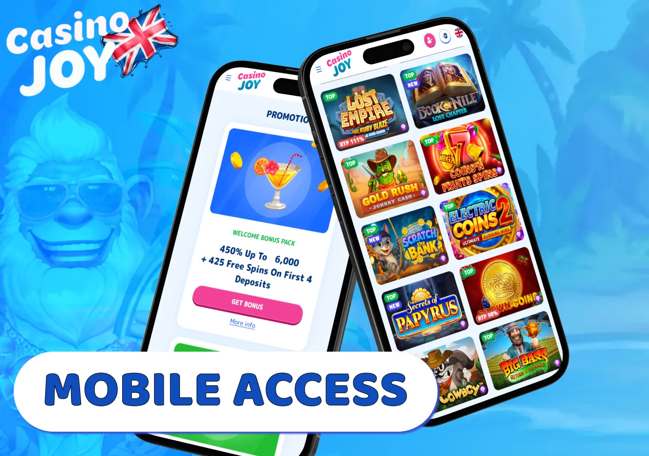 Casino Joy mobile access